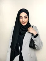 هدشال دوپیله مشکی - تصویر 3